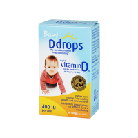 美国baby ddrops婴儿维生素D3滴剂400IU90滴/盒装原装进口0-2岁0岁以上宝宝2.5ml 维生素10