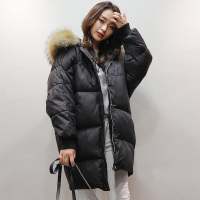 yaloo/雅鹿羽绒服女中长款 韩国2018新款韩版宽松加厚潮