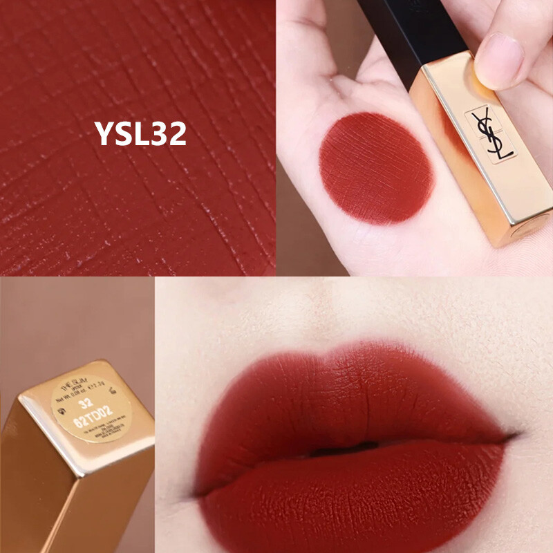 [国内专柜版]YSL 圣罗兰小金条口红#32焦糖红棕2.2g