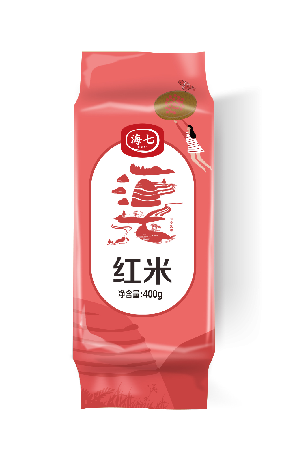 海七五谷杂粮红米高清大图