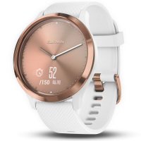 佳明（GARMIN）迪丽热巴同款 vivomove hr 玫瑰金 心率运动健康30防水智能通知指针隐藏式触摸屏智能手表 运动版M号
