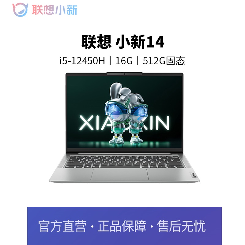 [政府补贴20%]联想小新14 酷睿i5-12450H标压版 14英寸轻薄笔记本电脑 卷云灰i5-12450H 16G 512