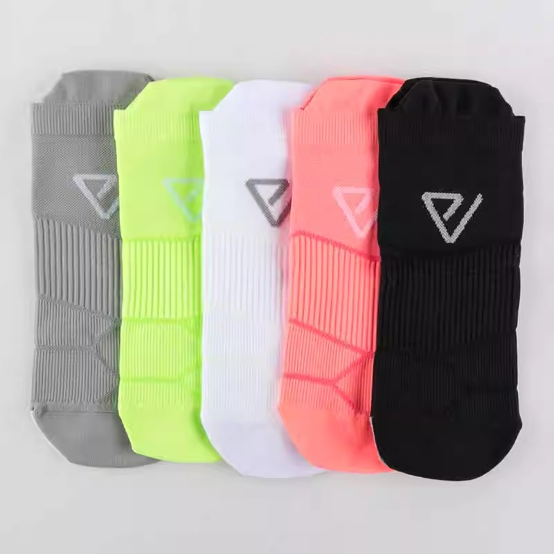 舒跑专业运动袜子春夏款马拉松跑步袜健身透气速干防滑女款短袜高清大图