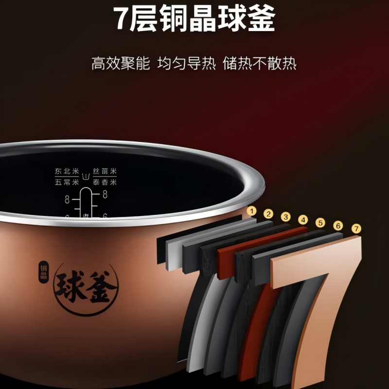 苏泊尔(SUPOR)电饭煲SF40HC0028 铜晶球釜内胆IH加热 触控操作 家用智能多功能电饭锅煮饭锅 适用3-8人