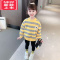 可莉允女童毛衣春秋款儿童秋装针织衫开衫女宝宝洋气秋季高领秋冬打底衫