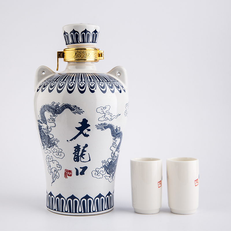 老龙口青花龙45°白酒500ml