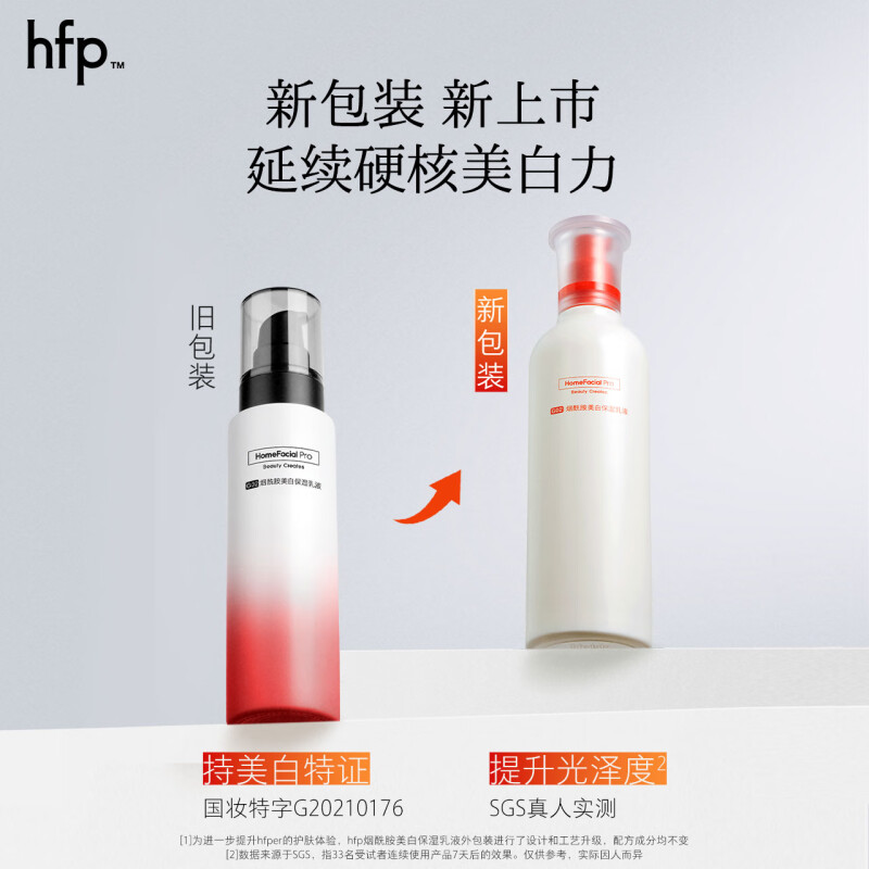 HomeFacialPro HFP 烟酰胺美白 保湿乳液(2.0)118g高清大图