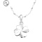 JiMiS999足银女银银幸运草简约银吊坠毛衣链高级感