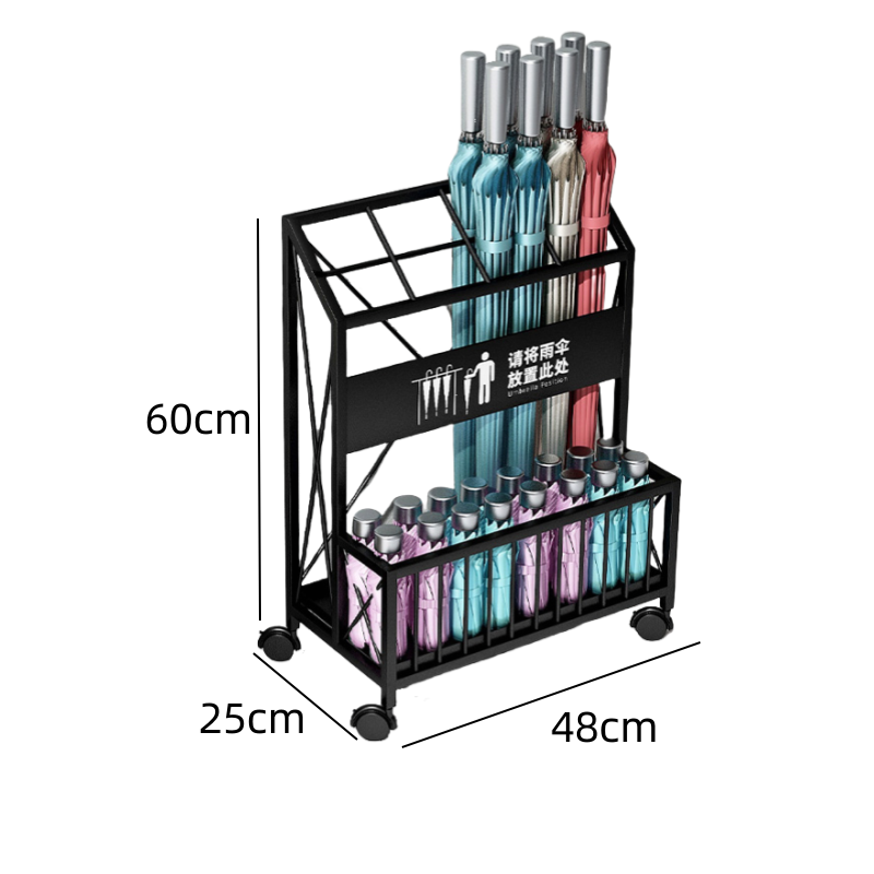 珂攸洋雨伞架置物架 D款黑色雨伞架480*250*600mm个 雨伞架