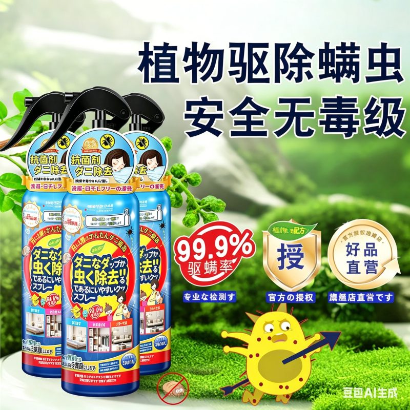 3瓶 全球仓 300ml/瓶 除螨喷雾剂沙发床上免洗祛螨虫杀菌除螨喷雾居家备用防螨虫剂官方旗舰店