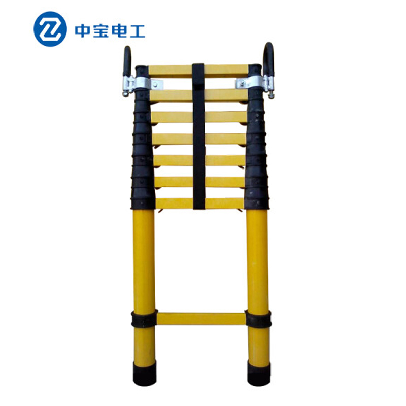 中宝鱼竿式伸缩绝缘梯4米耐压220kv视频