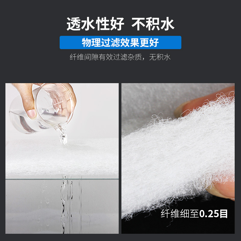 鱼缸过滤棉加厚高密度生化棉高透水净化白棉水族箱过滤材料海棉高清大图