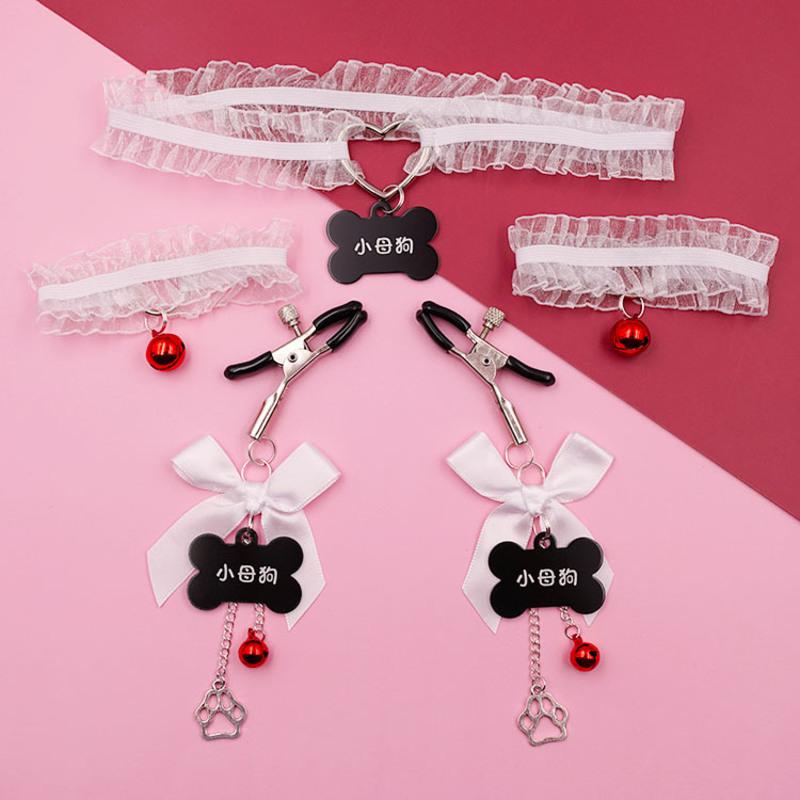 吉祥小炮新品情趣乳夹用品小母狗项圈男女用铃铛激情虐乳虐待另类调教