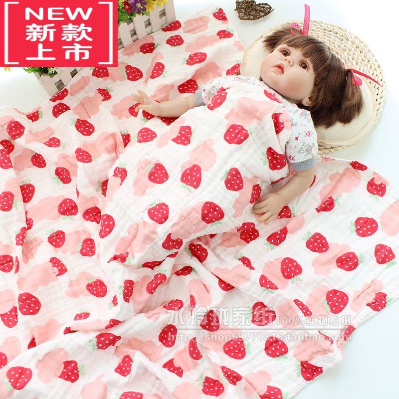 可莉允婴儿浴巾宝宝纱布被子儿童吸水超柔盖毯新生儿洗澡毛巾被图片