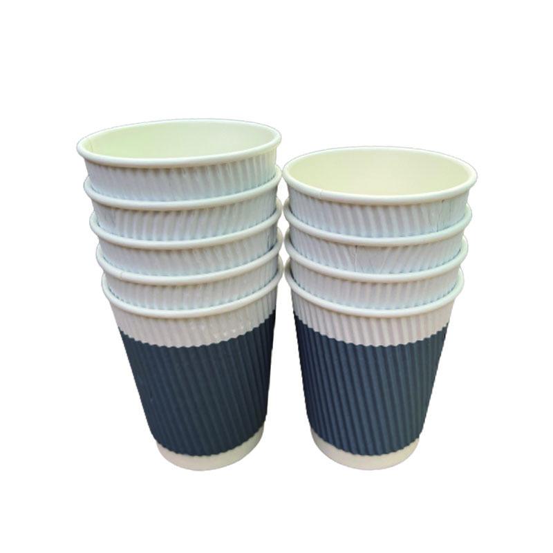 植巾（PLANTJIN）B200280ml特厚瓦楞纸杯一次性纸杯20个/包(计高清大图