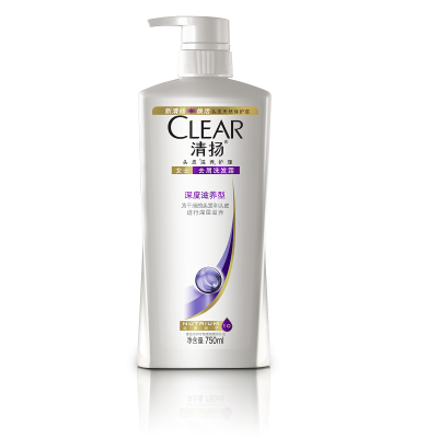清扬(CLEAR) 女士 去屑洗发水 深度滋养型750g受损发质;所有发质;混合性发质[联合利华]