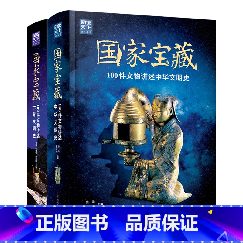 [正版]国家宝藏 中华文明史+世界文明史 精装全2册高清大图