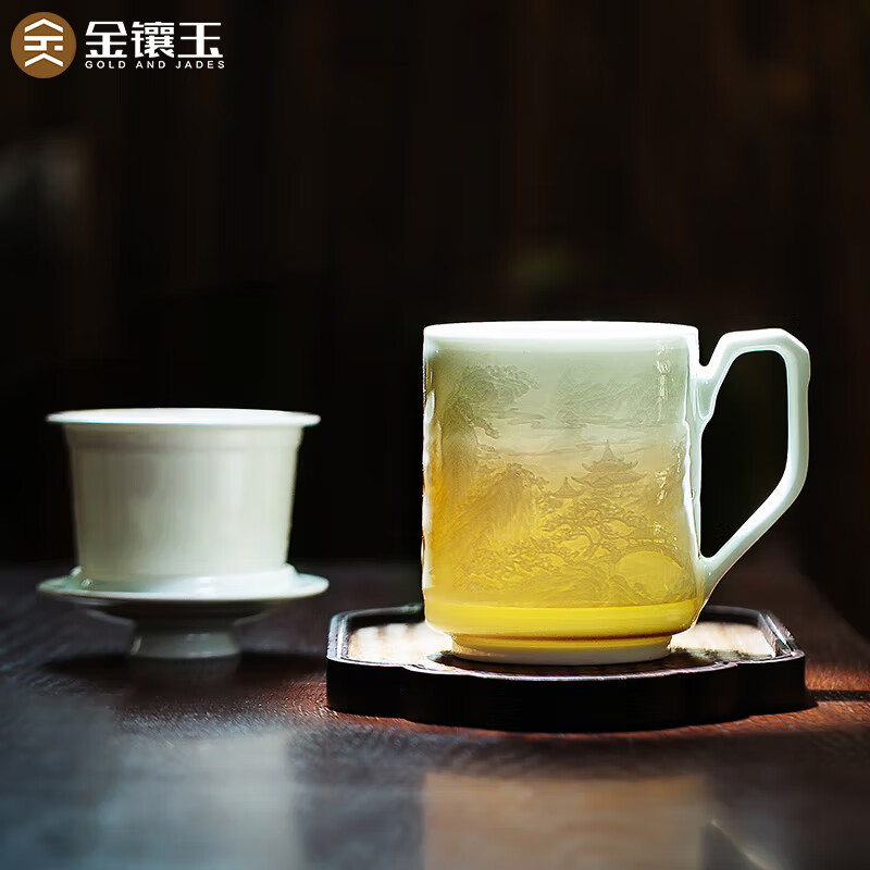 景德镇蓬莱仙境办公杯_