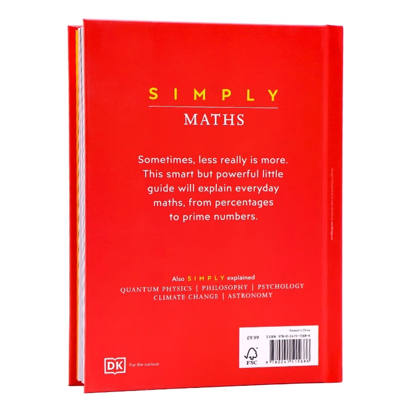 [正版]DK 简单的数学 英文原版 Simply Maths 数学图解百科全书数学概念微积分概率统计学习指南精装全彩插高清大图