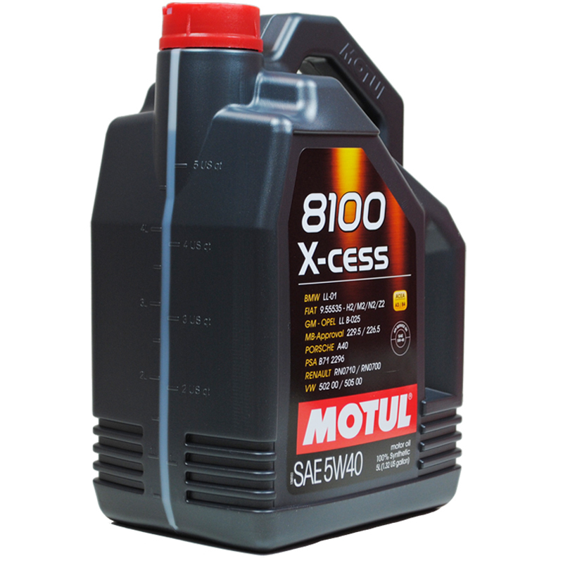Motul摩特 欧洲进口 8100X-CESS 5W-40 A3/B4 SN级 全合成机油润滑油 5L