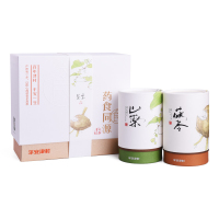 平安津村 药食同源食品礼盒装 山药 茯苓 道地原材 高档礼品 健康礼品 2罐装小礼盒A
