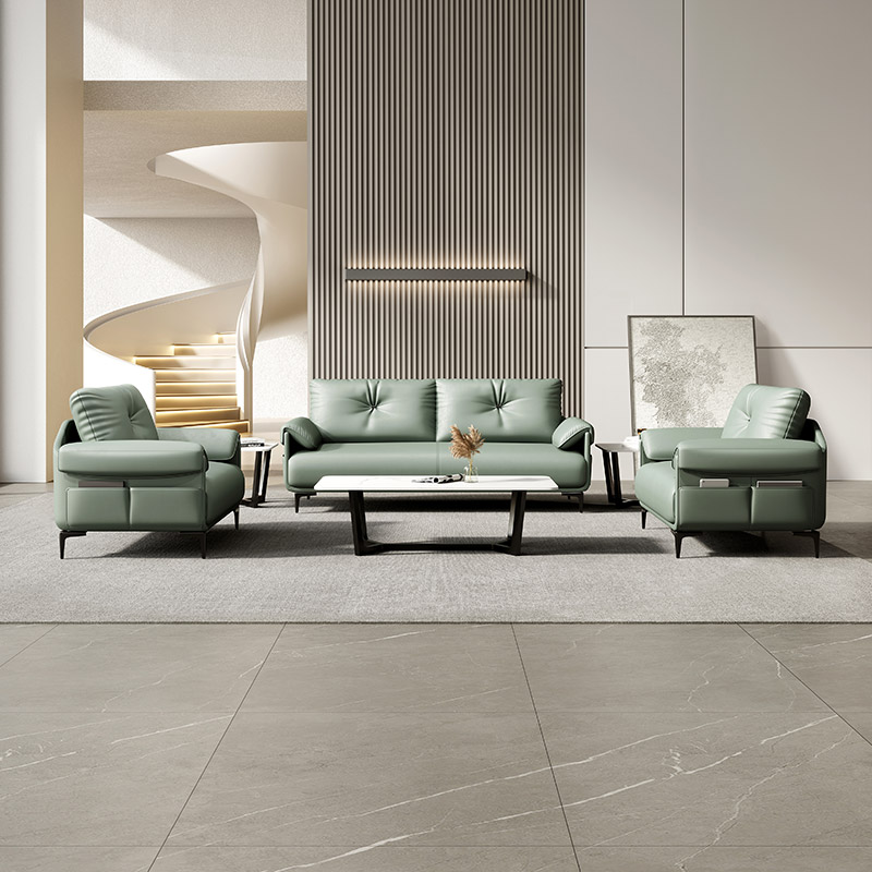 质凡办公沙发商务接待室会客沙发休闲区办公沙发 三人位高清大图