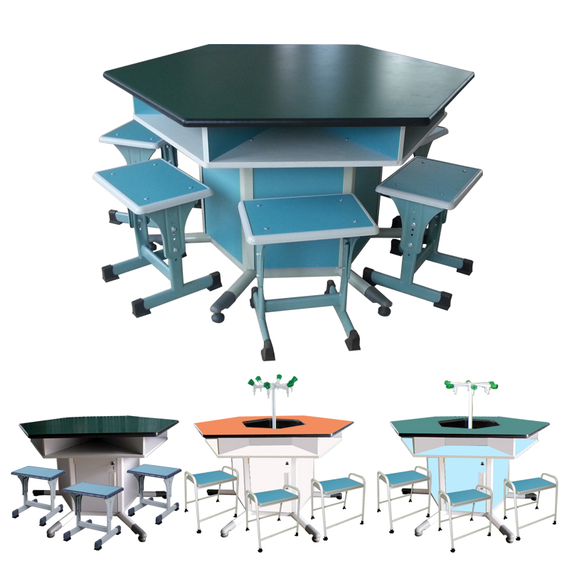 大风车 Z0514604 边长700*对边宽1200*高700mm 六人实芯理化板科学实验台