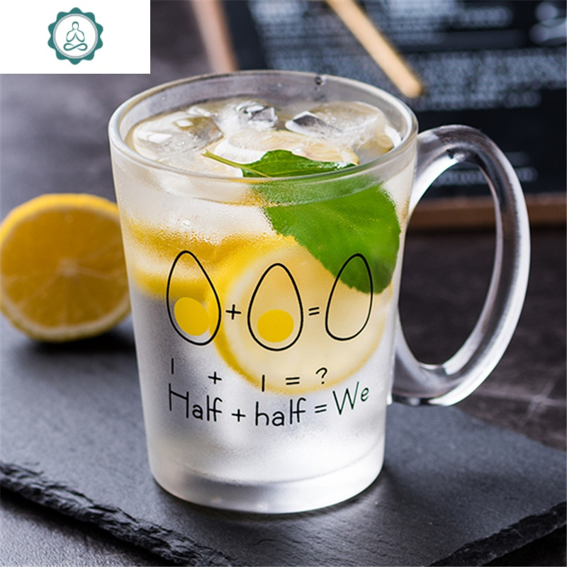 简约家用玻璃杯子水杯透明早餐牛奶果汁杯耐热风玻璃杯