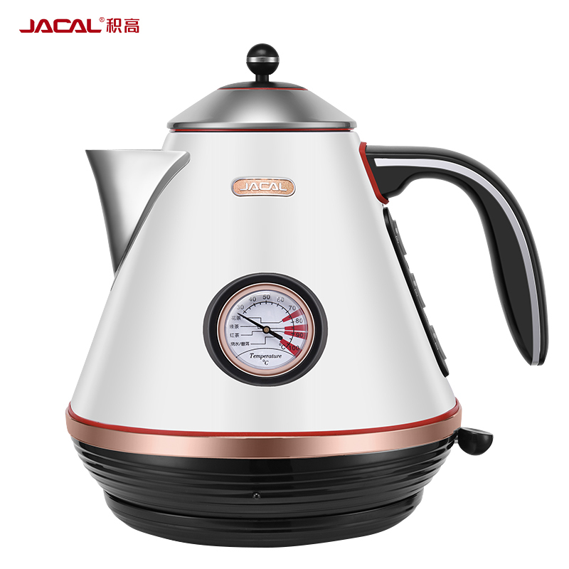 Jacal/积高 电水壶 GL- E14-2 欧式迷你电热水壶可视温度烧水壶不锈钢电开水壶