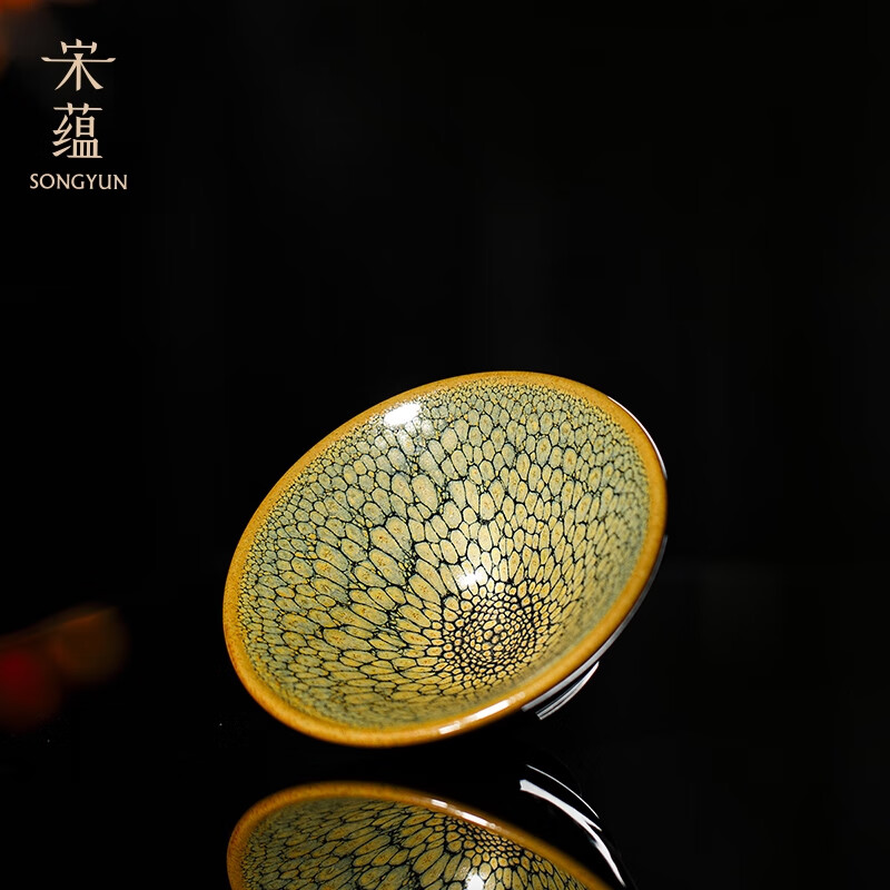 宋蕴 宋盏对杯竹盒款-蓝绿 SY052505高清大图