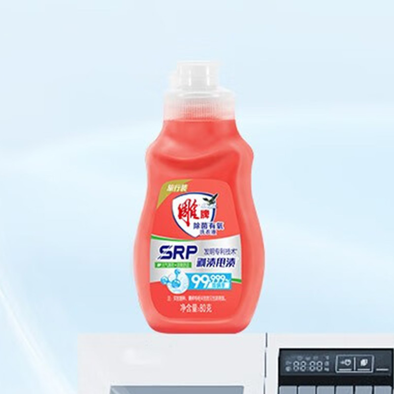 雕牌洗衣液有氧除菌除螨温和不伤手便携小瓶装元气薄荷香80g高清大图