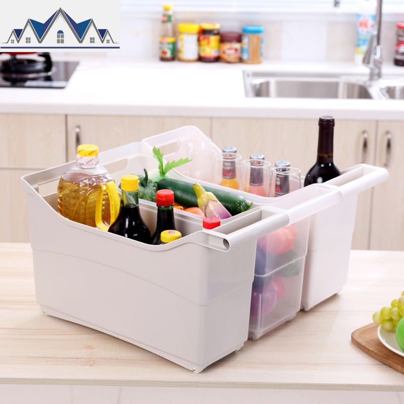 家用多功能塑料带轮厨房用品餐具碗筷橱柜收纳盒调味料厨具置物架 三维工匠高清大图
