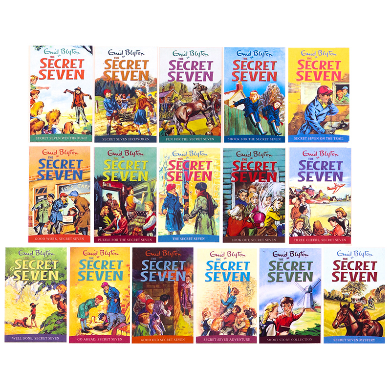 [醉染正版]七个小神探英文原版儿童读物The Secret Seven Collection 16册儿童章节冒险侦探小说高清大图