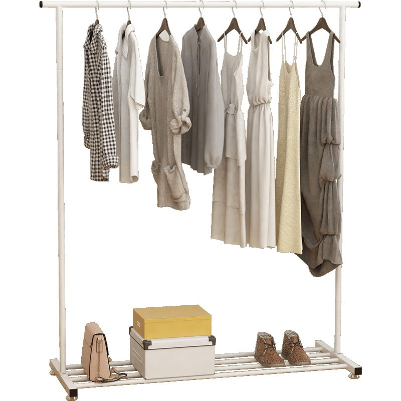 单杆式晾衣架落地折叠家用晾衣杆室内晒衣架卧室凉衣架挂衣服架子