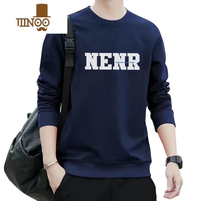 YANXU无帽圆领卫衣男薄款长袖外套潮牌2023年美式复古套头上3帽高清大图