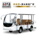闪马电动四轮11座观光车景区游览校园营区机场工厂售楼处接驳摆渡车 半封闭配雨帘