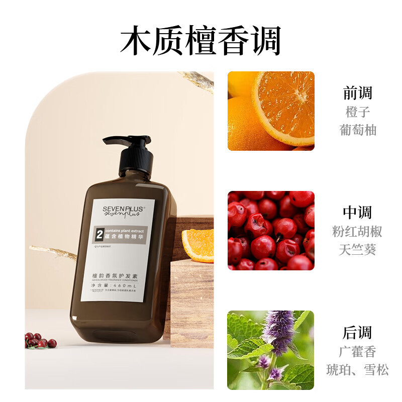 SEVEN PLUS 爆款系列檀韵香氛 护发素高清大图