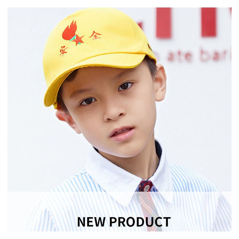 小学生儿童红绿灯安全小黄帽棒球帽鸭舌帽团体运动会帽子送