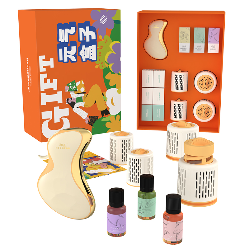 和正元气盒子 精美礼盒 电动刮痧板 无烟艾灸罐 健康礼物精致礼品 元气礼盒 HZ-BOX-1