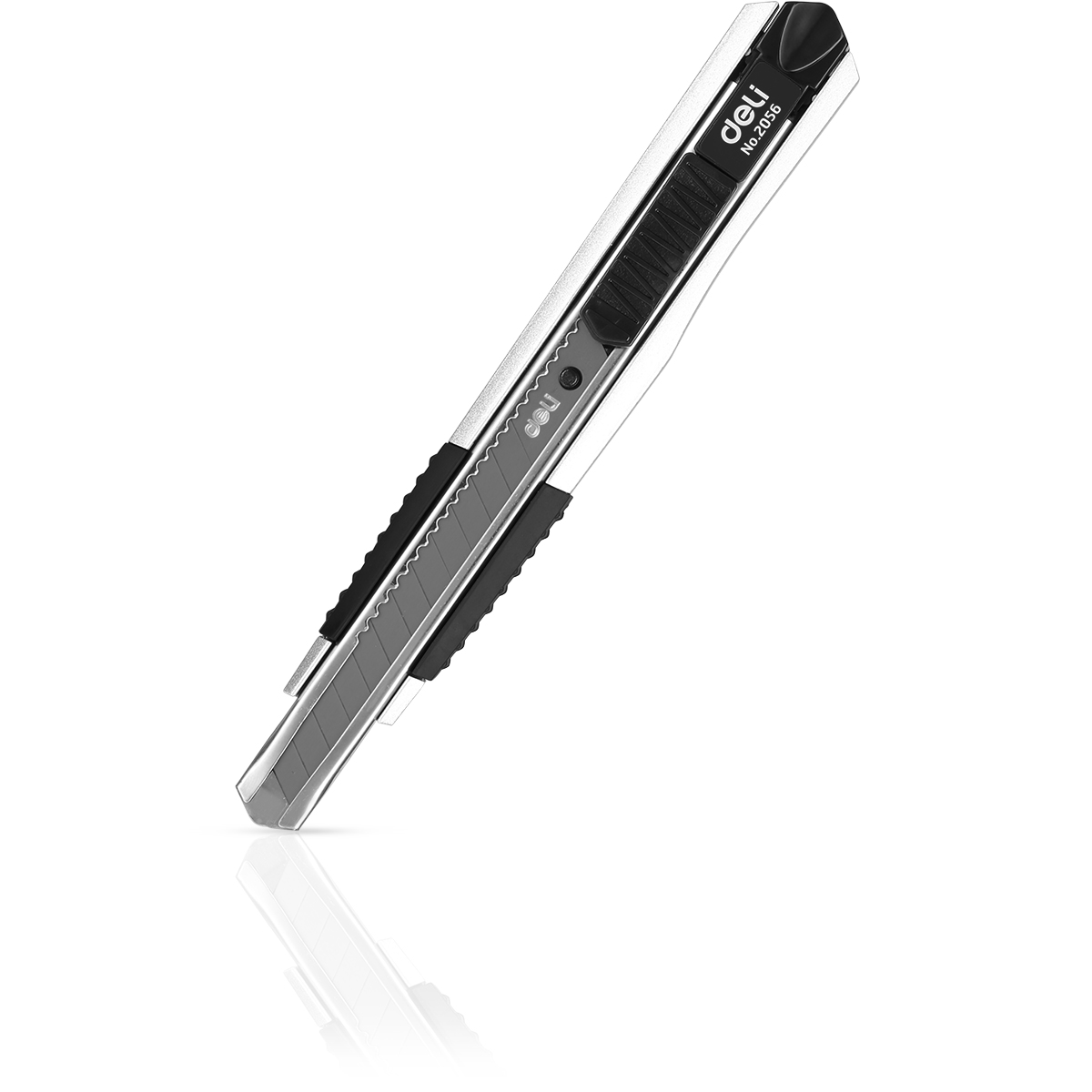 得力 美工刀(银色)(把)2056 小号裁纸刀切纸刀 锋利金属刀架 锌合金刀壳(192把起订,低于起订量不发货)高清大图