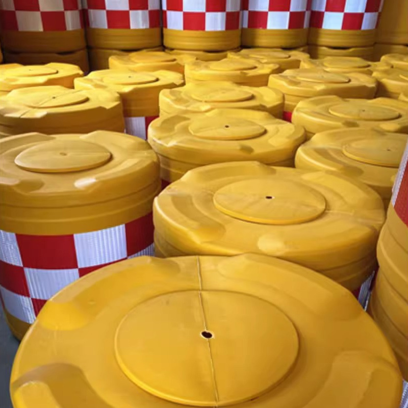 臻远ZY5072415防撞桶塑料隔离墩道路注水交通反光警示桶 吹塑600*800mm高清大图