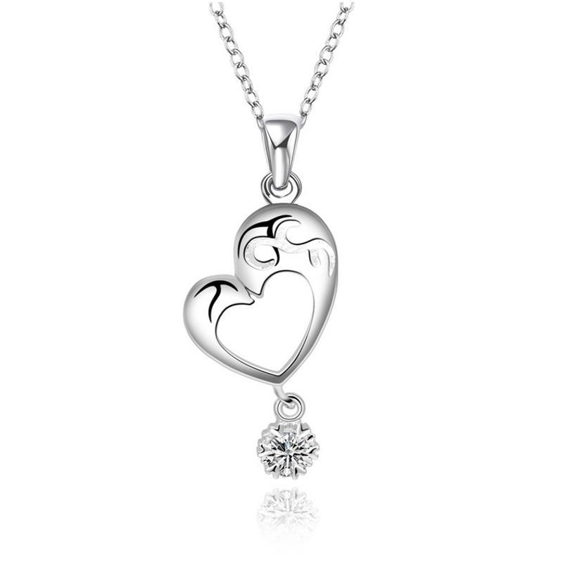 N588 Women Silver Necklace 镀925纯银女项链日韩版锁骨链潮人送女朋友七夕情人节礼物