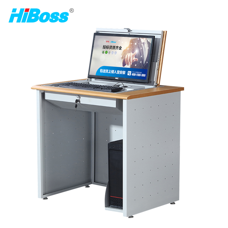 HiBoss翻转电脑桌Z-Y01(单位:张)定制三面屏风 W800*D600*H750mm