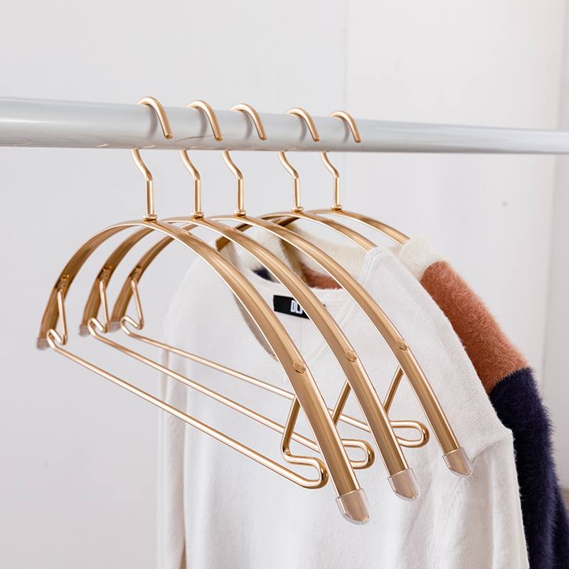晾大毛衣防变形防滑无痕衣架子防肩角家用不起包铝合金半圆晒衣架衣架
