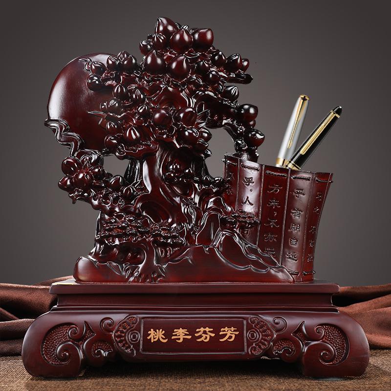 美帮汇教师节实用礼品送给女老师的笔筒复古中国风办公室桌装饰高清大图
