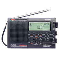 德生收音机 PL-660全波段数字调谐立体声钟控充电收音机 黑色