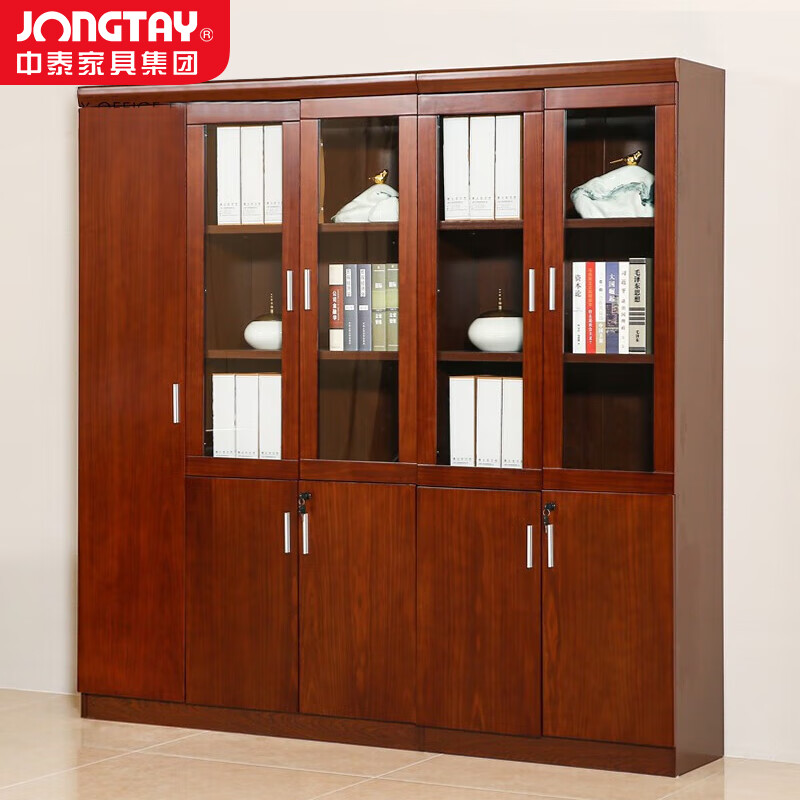 中泰(jongtay)文件柜木质档案柜1.2米组合书籍柜5门办公室柜子带锁收纳储物柜 J-M0SA03高清大图