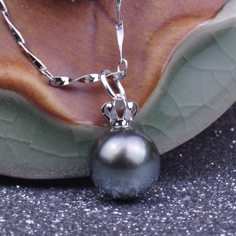 梦克拉 18K金珍珠王冠吊坠 公主桂冠高清大图