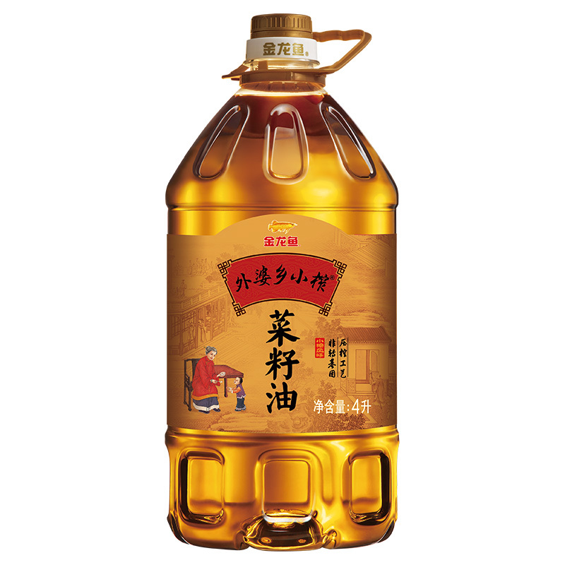 金龙鱼外婆乡小榨菜籽油4L 非转基因 家庭用桶装食用油高清大图