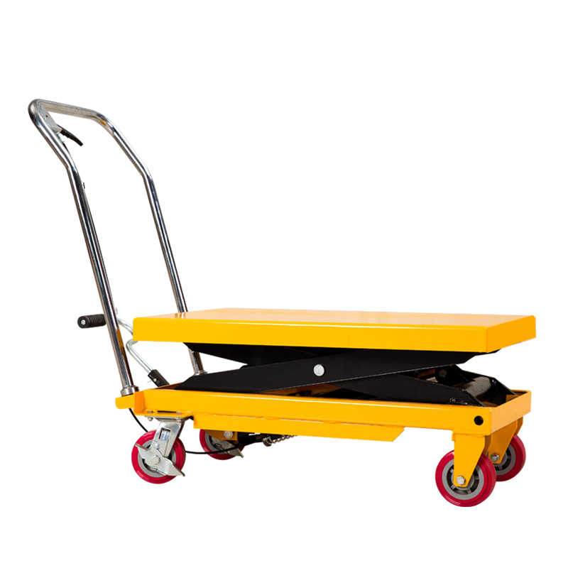 慧采云手动液压升降平台车简易可移动式手推车小型搬运装卸车升降机
